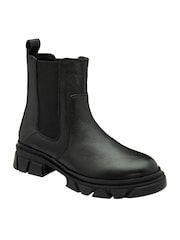 Ravel Black Leather Pull-On Chelsea Boots - Image 1 of 4