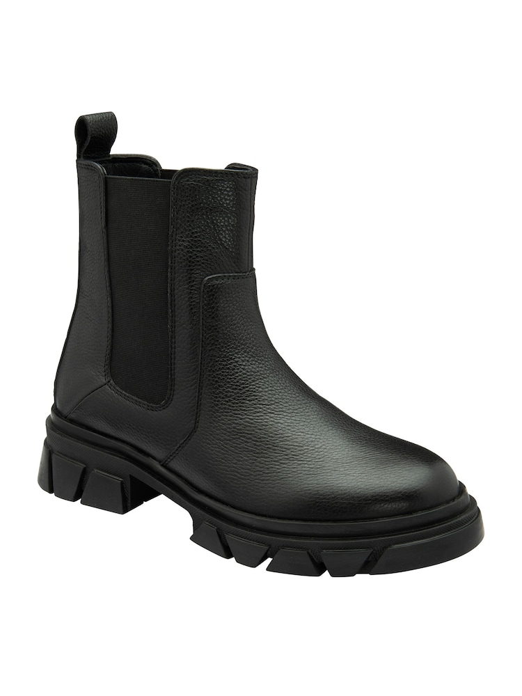 Ravel Black Leather Pull-On Chelsea Boots - Image 1 of 4