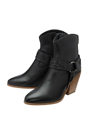 Ravel Black Heeled Ankle Boots - Image 2 of 4