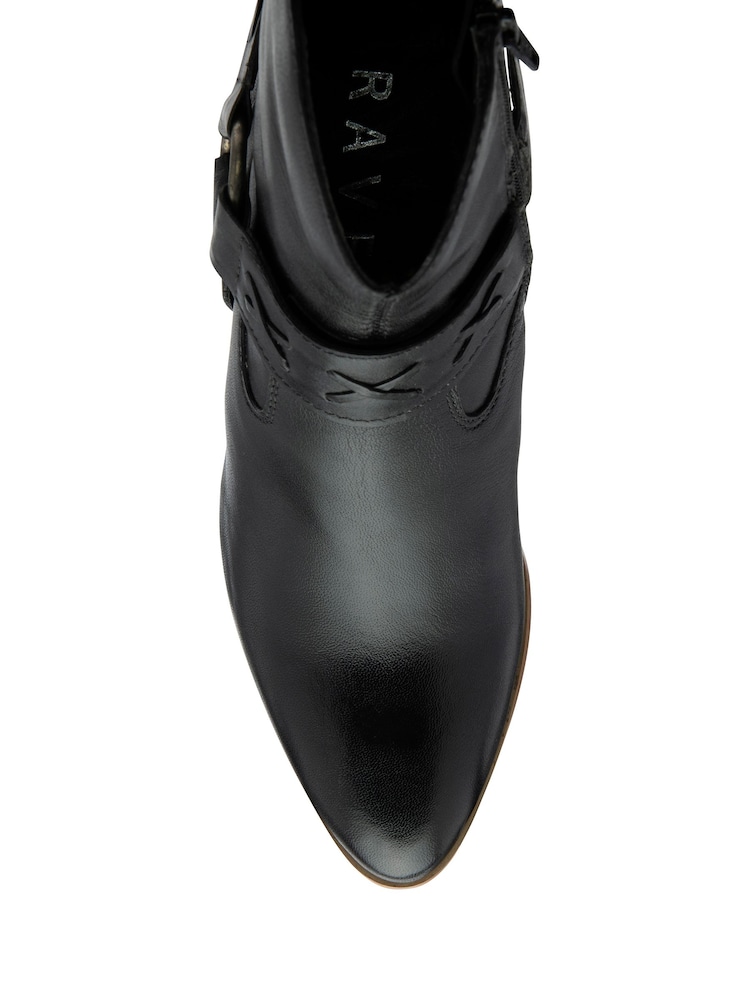 Ravel Black Heeled Ankle Boots - Image 4 of 4