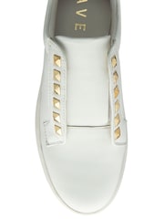 Ravel White Leather Slip-On Trainers - Image 4 of 4