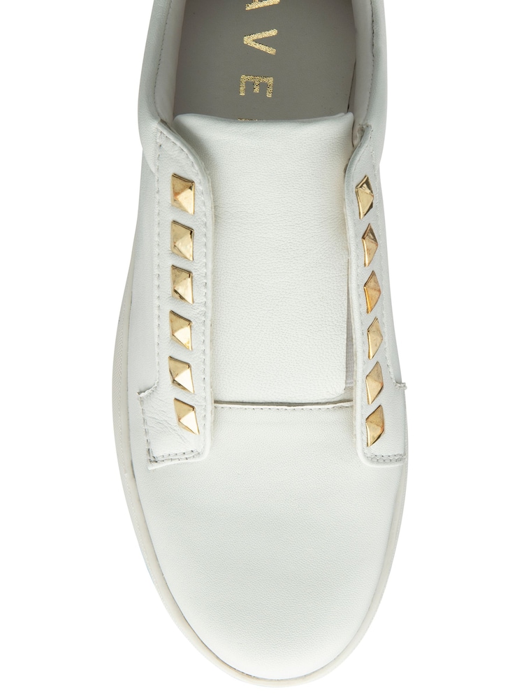 Ravel White Leather Slip-On Trainers - Image 4 of 4