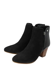 Ravel Black Suede Heeled Ankle Boots - Image 2 of 4