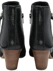 Ravel Black Suede Heeled Ankle Boots - Image 3 of 4