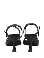 Ravel Black Peep-Toe Block-Heel Mule Sandals - Image 3 of 4