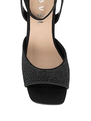 Ravel Black Peep-Toe Block-Heel Mule Sandals - Image 4 of 4