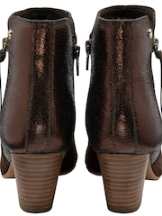 Ravel Brown Suede Heeled Ankle Boots - Image 3 of 4