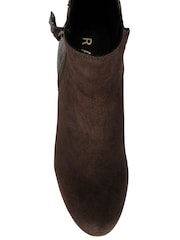 Ravel Brown Suede Heeled Ankle Boots - Image 4 of 4