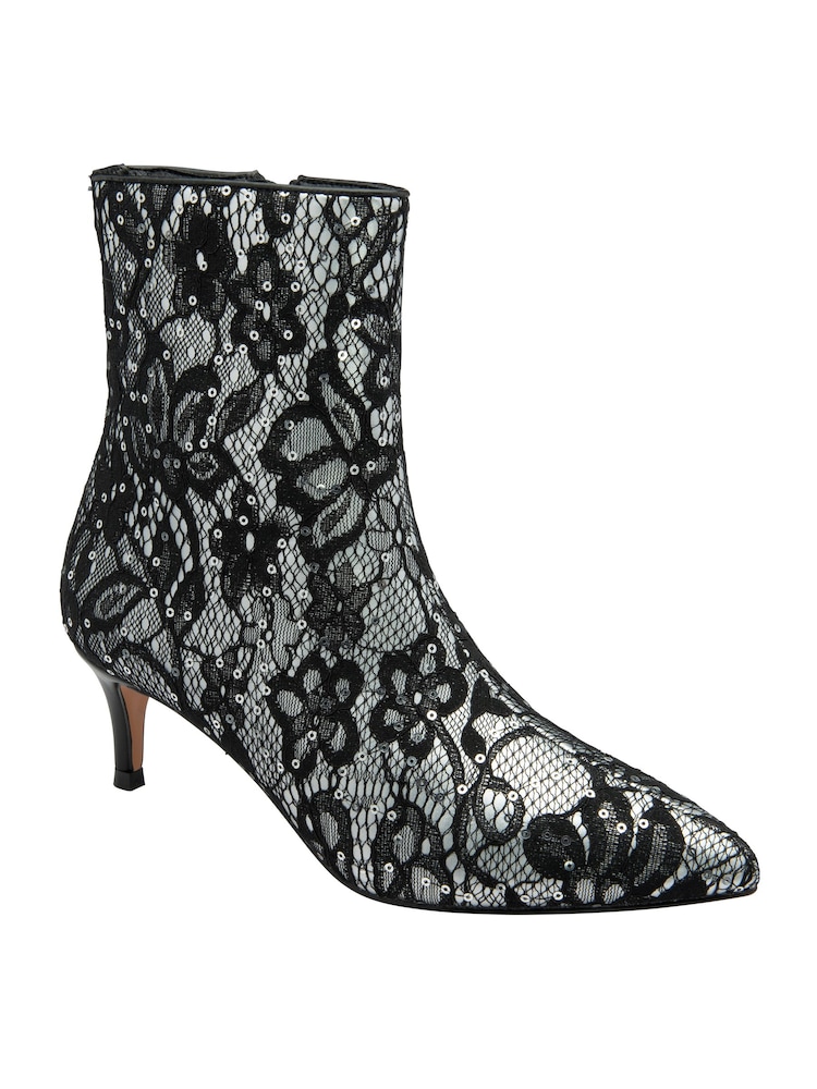 Ravel Black Pointed-Toe Ankle Boots - Image 1 of 4
