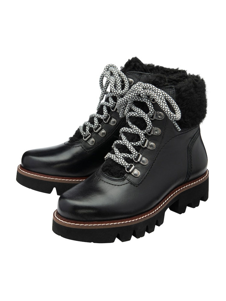 Ravel Black Leather Zip Up Ankle Boots - Image 2 of 4