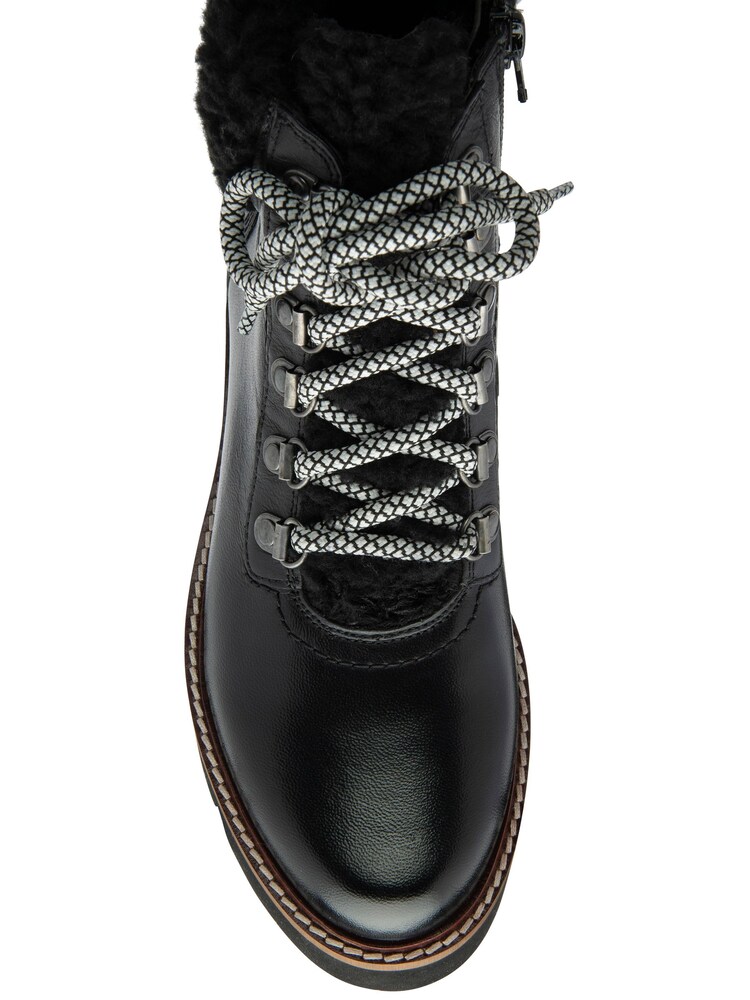Ravel Black Leather Zip Up Ankle Boots - Image 4 of 4