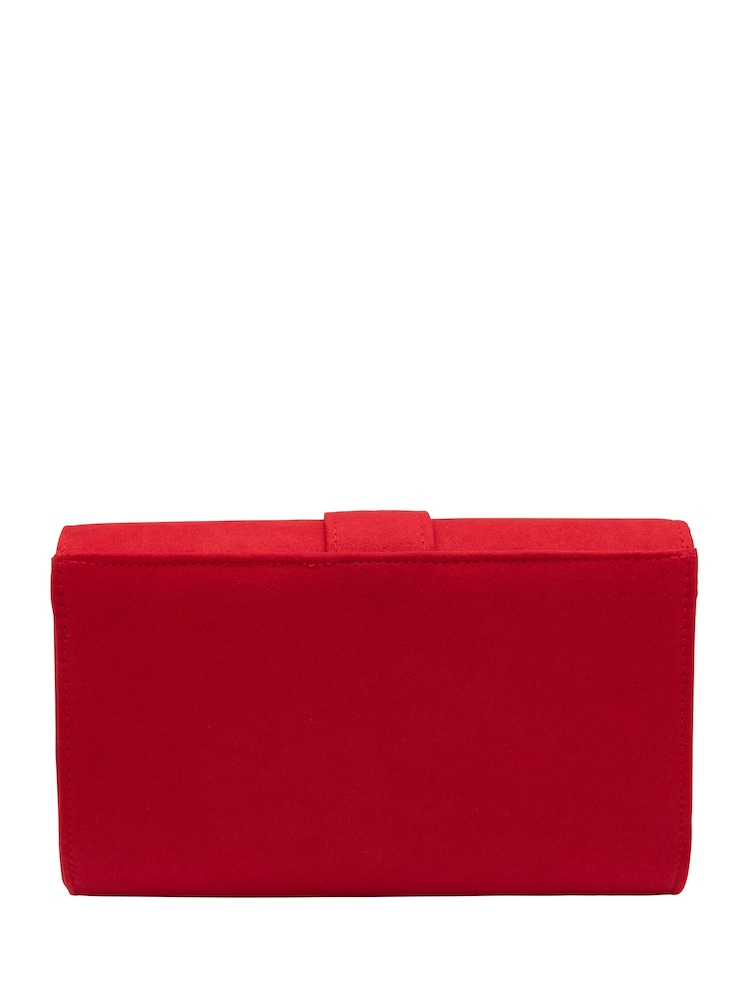 Ravel Red Clutch Bag with Chain - Image 2 of 4