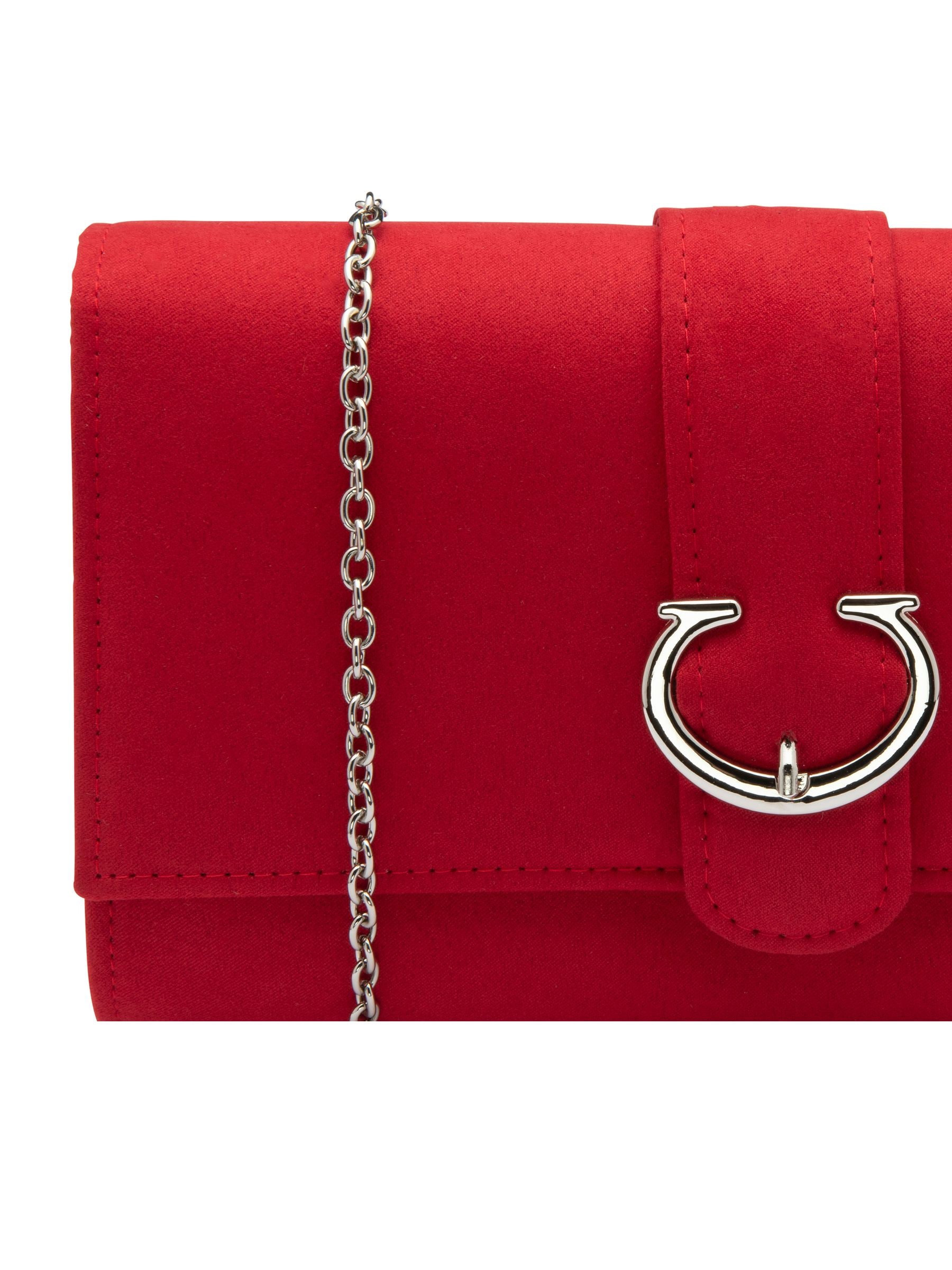 Ravel Red Clutch Bag with Chain