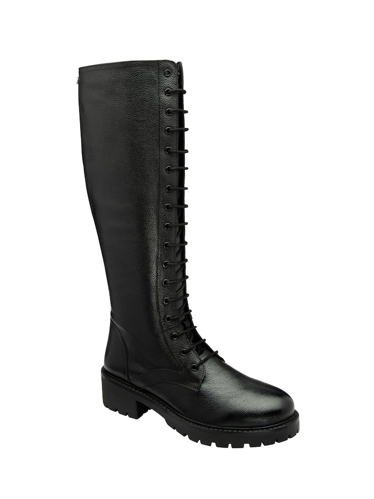 Ravel Leather Round-Toe Zip-Up Knee-High Boots - Bild 1 von 4 Ravel Leather Round-Toe Zip-Up Knee-High Boots - Bild 1 von 4