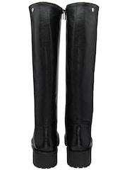 Ravel Black Leather Round-Toe Zip-Up Knee-High Boots - Image 2 of 4