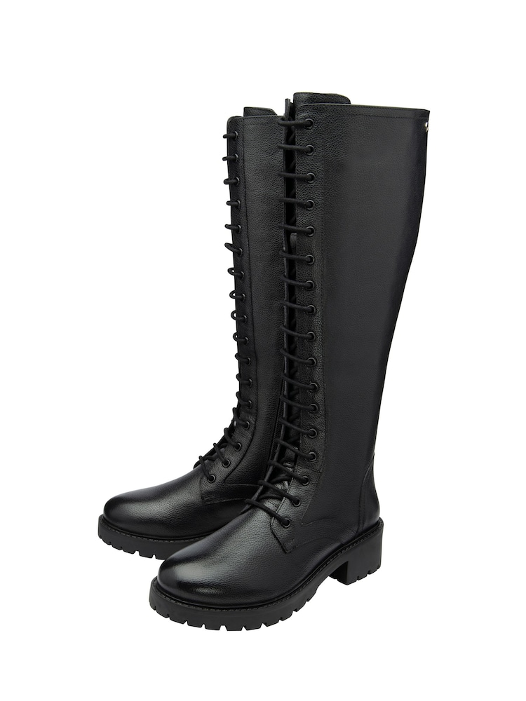 Ravel Leather Round-Toe Zip-Up Knee-High Boots - Bild 2 von 4 Ravel Leather Round-Toe Zip-Up Knee-High Boots - Bild 2 von 4