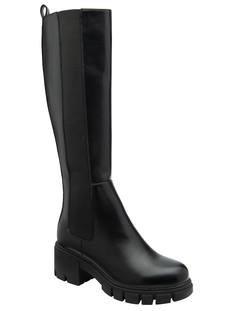 Ravel Black Zip-Up Knee-High Boots - Image 1 of 5