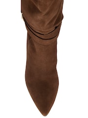Ravel Brown Suede Pointed-Toe Mid-Calf Boots - Image 4 of 4