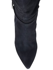 Ravel Blue Suede Pointed-Toe Mid-Calf Boots - Image 4 of 4