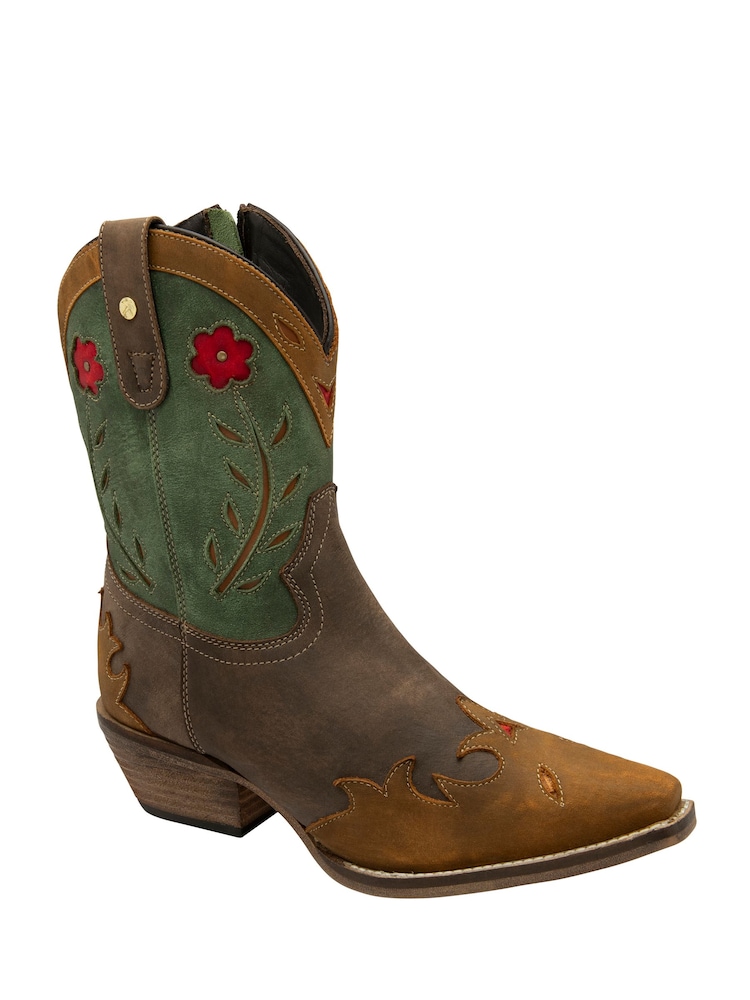 Ravel Brown Zip-Up Mid-Calf Boots - Image 1 of 4 Ravel Brown Zip-Up Mid-Calf Boots - Image 1 of 4