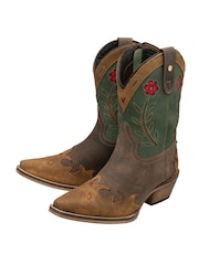 Ravel Brown Zip-Up Mid-Calf Boots - Image 2 of 4