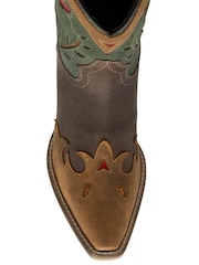 Ravel Brown Zip-Up Mid-Calf Boots - Image 4 of 4