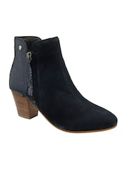 Ravel Blue Suede Heeled Ankle Boots - Image 1 of 4