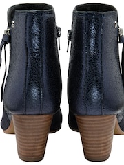 Ravel Blue Suede Heeled Ankle Boots - Image 3 of 4