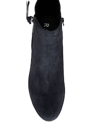 Ravel Blue Suede Heeled Ankle Boots - Image 4 of 4