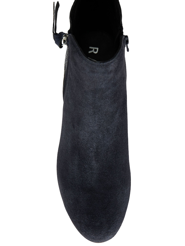 Ravel Blue Suede Heeled Ankle Boots - Image 4 of 4