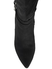 Ravel Black Suede Pointed-Toe Mid-Calf Boots - Image 4 of 4