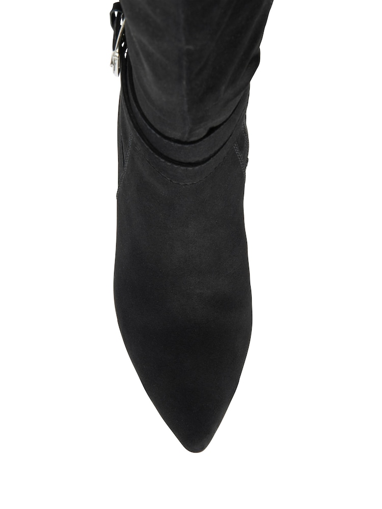 Schwarz - Ravel Suede Pointed-Toe Mid-Calf Boots - Bild 4 von 4 Schwarz - Ravel Suede Pointed-Toe Mid-Calf Boots - Bild 4 von 4