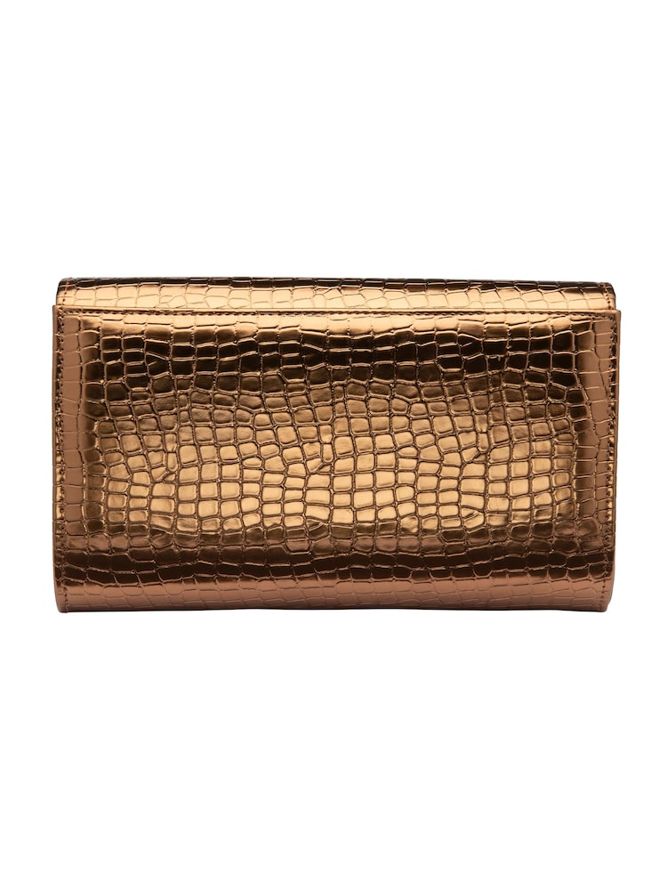 Ravel Metallic Clutch Bag with Chain - Image 2 of 4