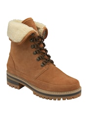 Ravel Brown Suede Lace-Up Ankle Boots - Image 1 of 4