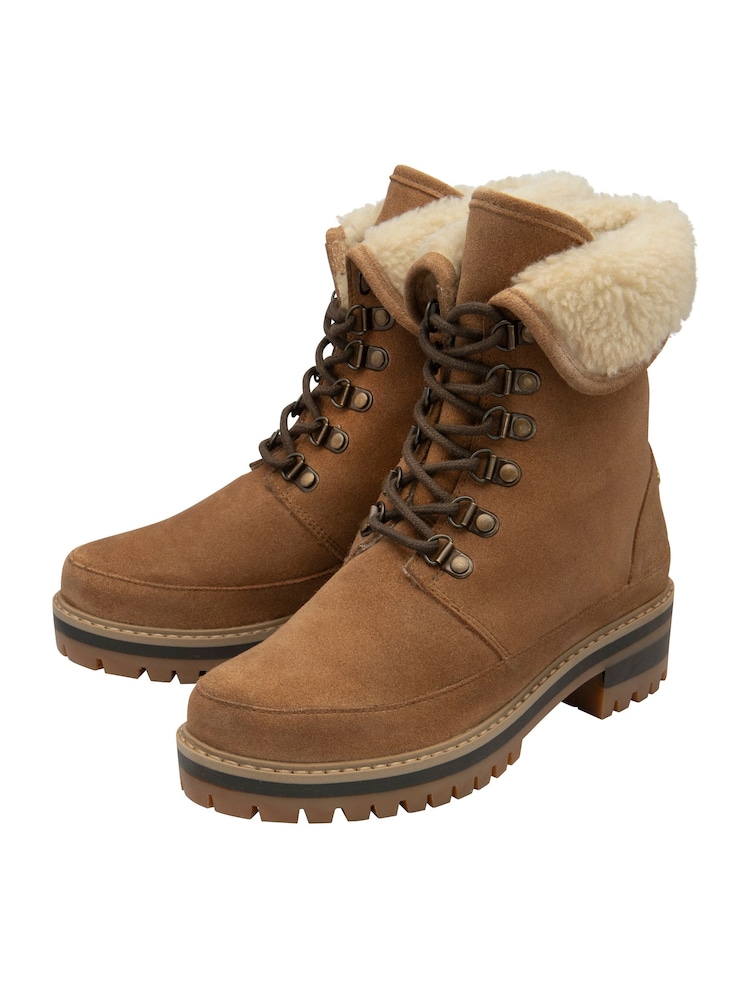 Ravel Brown Suede Lace-Up Ankle Boots - Image 2 of 4