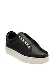 Черный - Ravel Leather Slip-On Trainers - Image 1 of 4