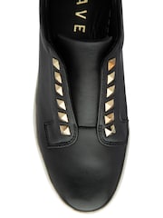 Черный - Ravel Leather Slip-On Trainers - Image 4 of 4