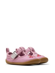 Clarks Pink Wide Fit (G) Pre-Walker Grow Toddler Canvas Shoes - Image 4 of 7