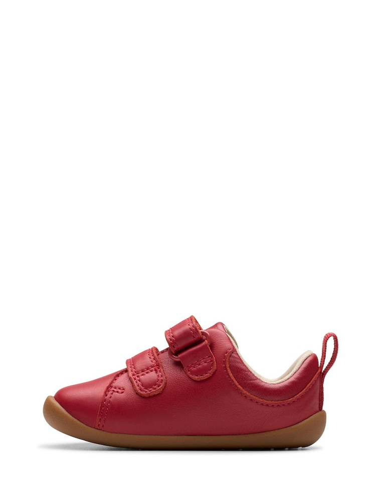 Clarks Red Standard Fit (F) Leather First Walker Craft Toddler Shoes - Image 2 of 7 Clarks Red Standard Fit (F) Leather First Walker Craft Toddler Shoes - Image 2 of 7