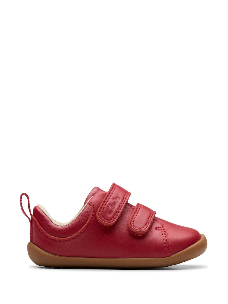 Clarks Red Wide Fit (G) Leather First Walker Craft Toddler Shoes - Image 1 of 7
