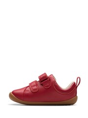 Clarks Red Wide Fit (G) Leather First Walker Craft Toddler Shoes - Image 2 of 7