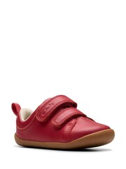 Clarks Red Wide Fit (G) Leather First Walker Craft Toddler Shoes - Image 3 of 7