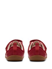 Clarks Red Wide Fit (G) Leather First Walker Craft Toddler Shoes - Image 5 of 7