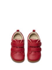 Clarks Red Wide Fit (G) Leather First Walker Craft Toddler Shoes - Image 6 of 7