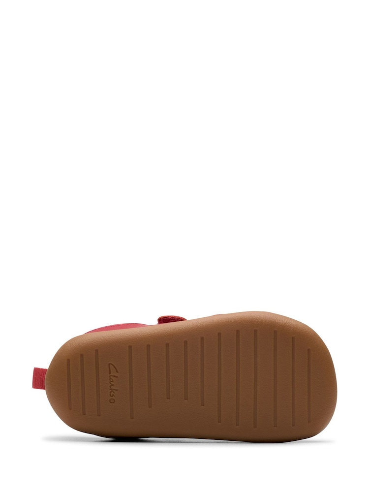 Clarks Red Wide Fit (G) Leather First Walker Craft Toddler Shoes - Image 7 of 7