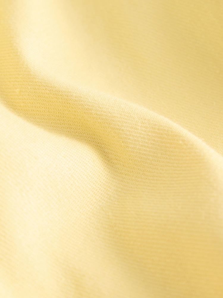 Yellow Elastic Back Wide Leg Trousers with Linen - Image 7 of 7