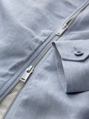 Bleu - Blouson aviateur Lin Rich zippé - Image 7 of 8