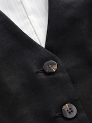 Noir - Gilet boutonné Avec Lin - Image 9 de 9