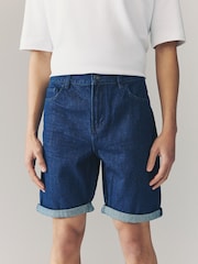 Denim Rinse Wash 100% Cotton Shorts - Image 1 of 9