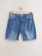 Denim Rinse Wash 100% Cotton Shorts - Image 7 of 9